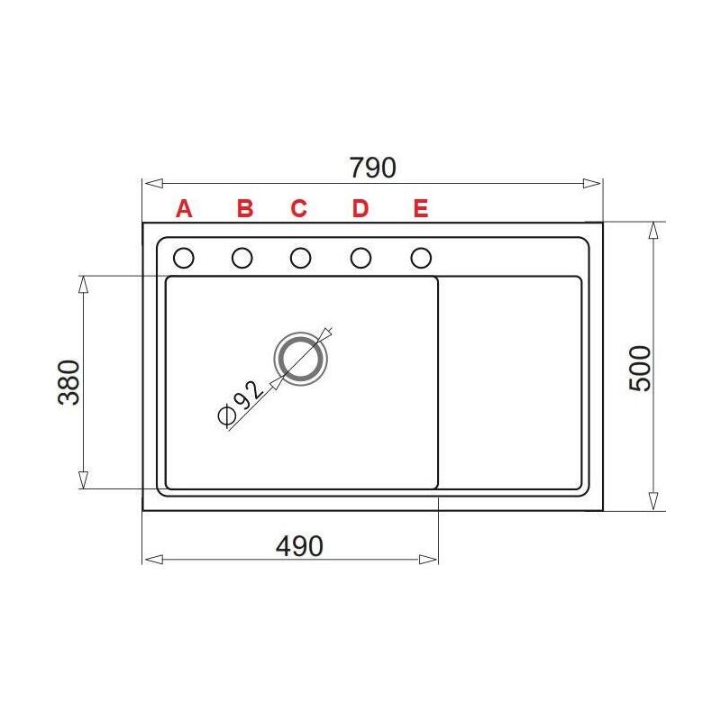Pyramis Camea (79x50) 1b 1d L Fregadero De Granito 070168401 Volcán