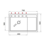 Pyramis Camea (79x50) 1b 1d L Fregadero De Granito 070168401 Volcán