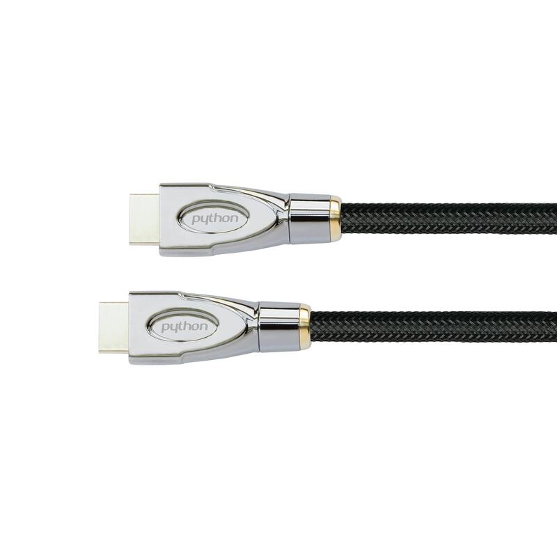Python Hdmi« 2.1 Cable 8k Uhd-2 Malla De Nailon Negro 2m