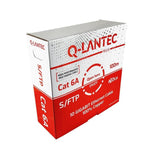 Q-Lantec Kabel S/Ftp Kat.6a, Sieciowy, Skretka, Lsoh, Dca 4x2x23 Awg, 10gb/S, Szary, 100m (Kis6alsoh100dq)