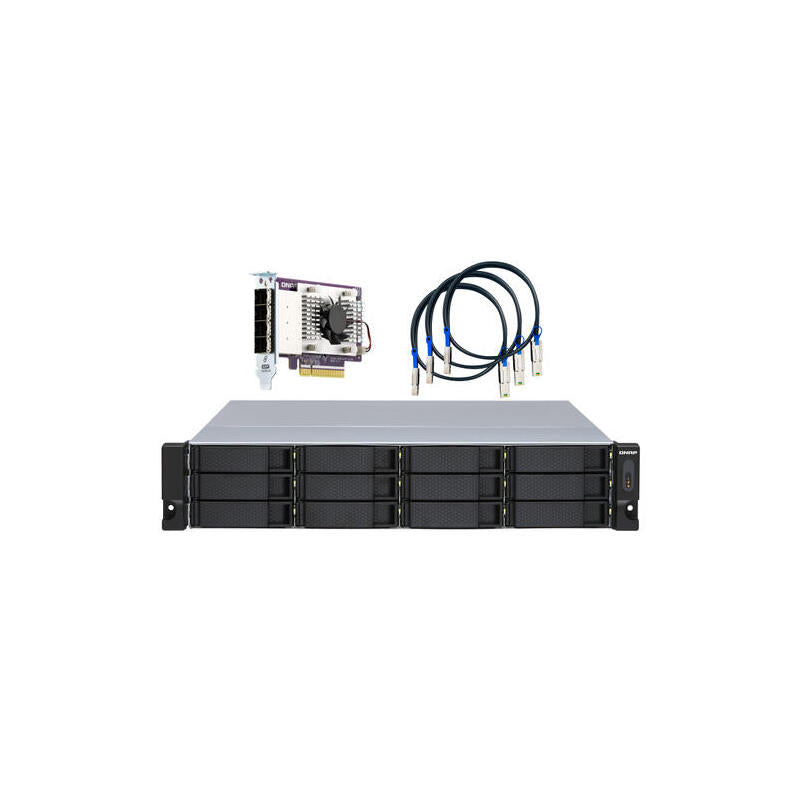 Qnap Unidad De Expansion Nas Tl-R1200s-Rp 3x Sff-8088, 12x 2.5/3.5" Sata, 2u, 89x482x534 Mm