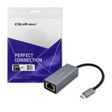 Qoltec 50352 Usb C To Rj45 Ethernet Adapter 1000mbps Aluminium Housing