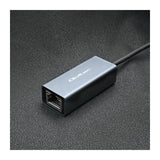 Qoltec 50352 Usb C To Rj45 Ethernet Adapter 1000mbps Aluminium Housing
