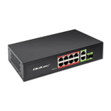 Qoltec 52297 Fast Ethernet Switch 8x Rj45 Poe 2x Rj45 Uplink 1x Sfp 120w 1000 Mbps