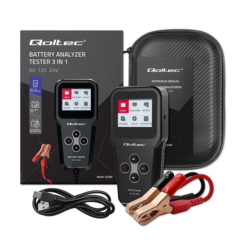 Cyfrowy Tester Akumulatora 3w1 Z Lcd 6v 12v 24v 30ah- 200ah