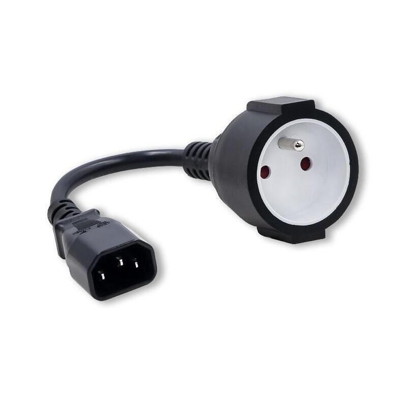 Qoltec 53907 Adapter Iec 320 C14 French 0.15m