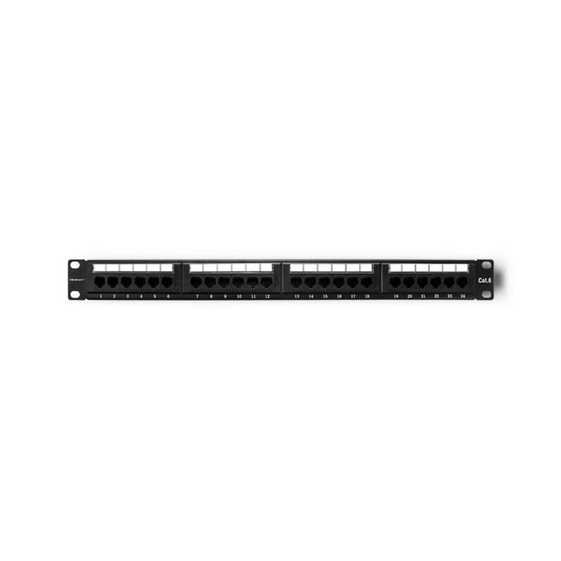 Patch Panel Rack 24 Porty Kat.6 Utp Negro