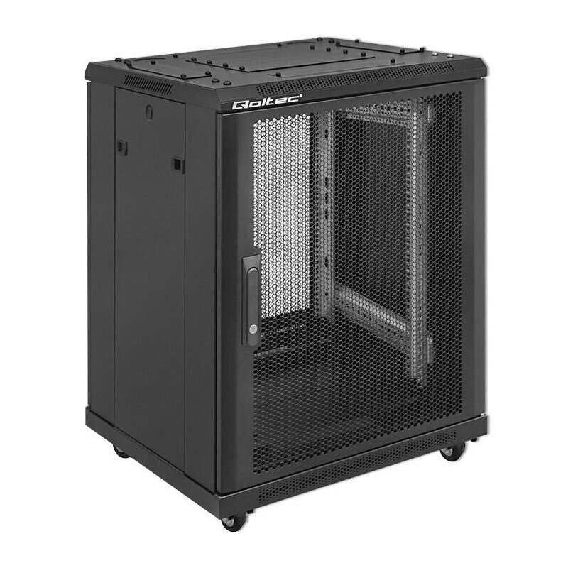 Qoltec 54519 19inches Rack Cabinet 15u 600 X 600 X 855 Perforated Doors Steel Case