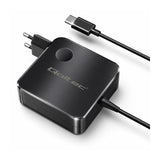 Qoltec 65w Gan Super Fast Mains Charger Usb-C Pd Pps 5-21v 3-3.25a Laptop Macbook Smartphone 1.8m Cable