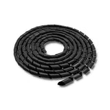 Qoltec Organizador De Cables 6mm | 10m | Negro