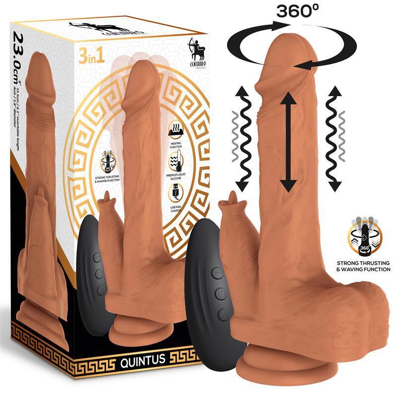 Quintus Dildo Con Vibración, Thrusting Y Waving 360º 9 - 23 Cm