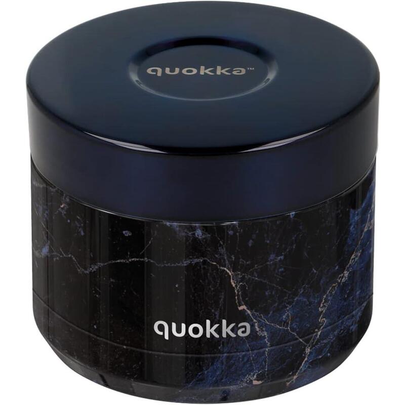 Quokka Recipiente Comida Termico Acero Inoxidable  Whim Black Marble 369 Ml