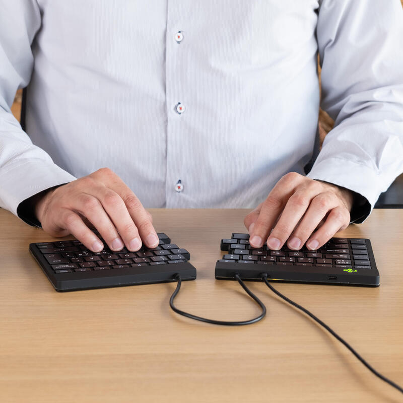 R-Go Tools R-Go Split Teclado Ergonómico, Qwerty [Es], Negro, Cableada