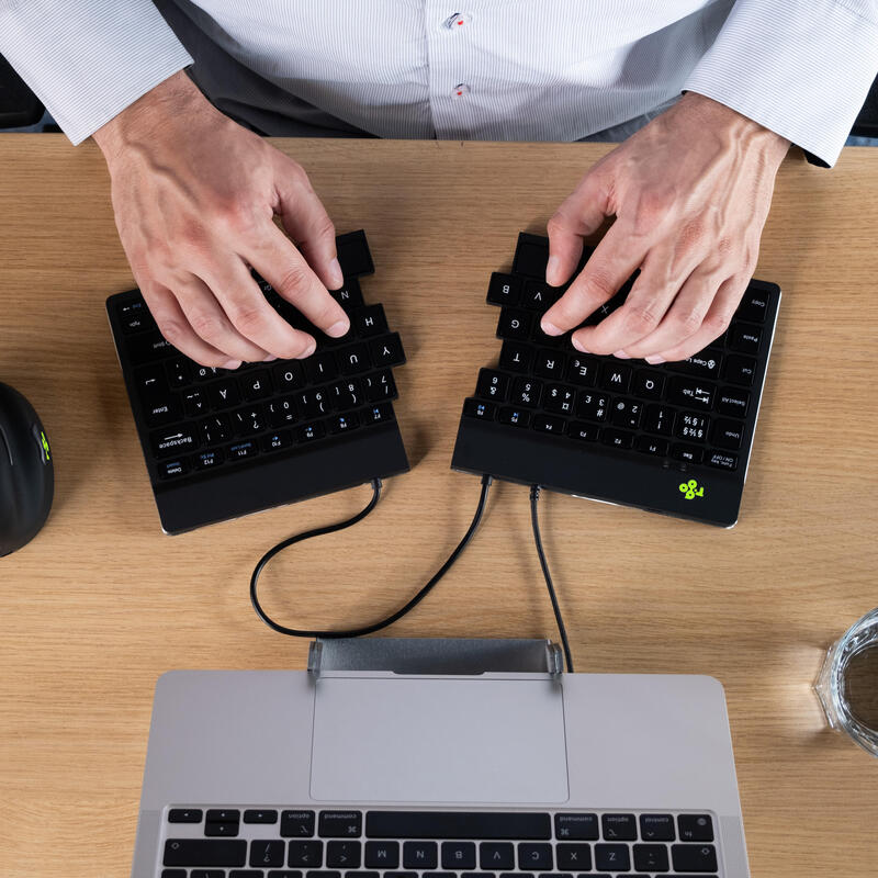 R-Go Tools R-Go Split Teclado Ergonómico, Qwerty [Es], Negro, Cableada