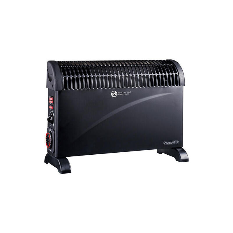 Radiador  Mesko Ms 7741b Convector Heater With Timer And Turbo Fan, 3 Heating Powers: 750w-1250w-2000w, Black