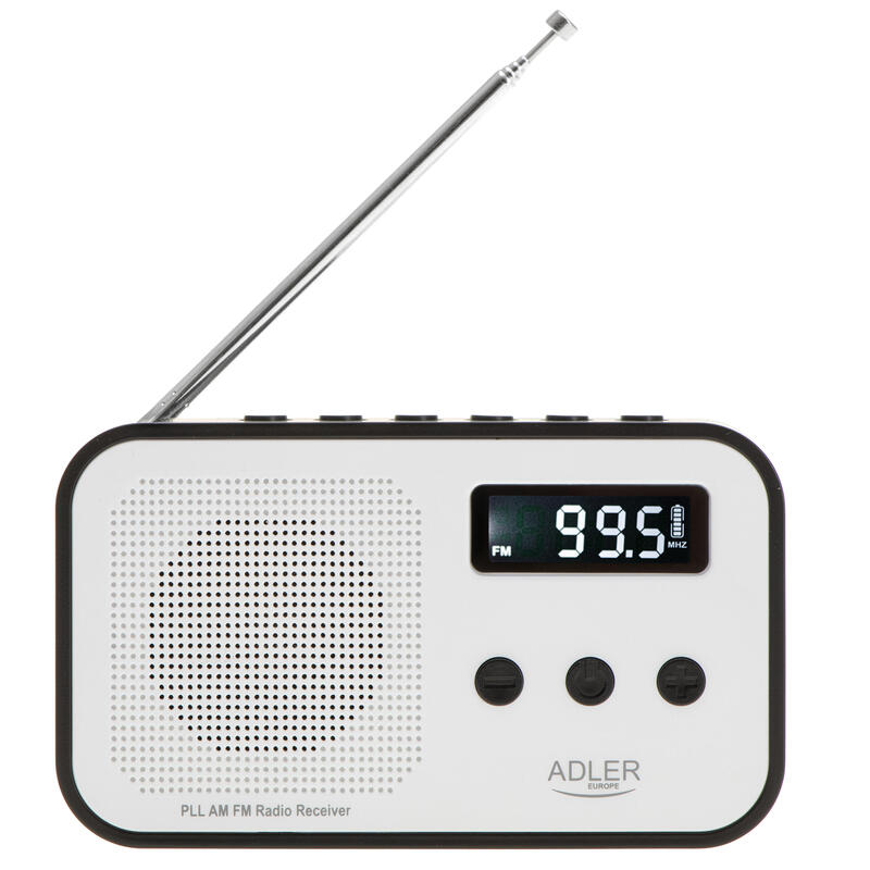 Radio Adler Ad 1907 Digital Pll Am Fm, White Black