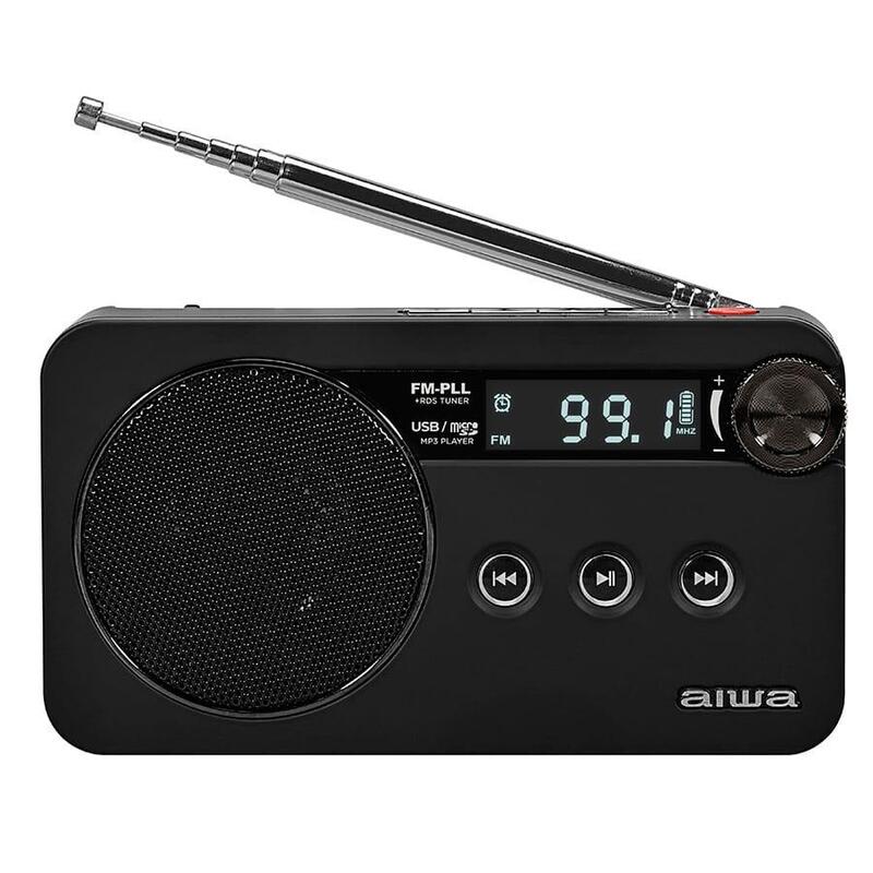 Radio Aiwa Rs-77pll Bk Negra  Portátil