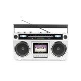 Bigben Blaster Radio Cassette Portatil Retro - Radio Fm - Potencia Musical 15w - Bluetooth - Alimentacion De Corriente