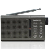 Radio Portátil Daewoo Dw1035 A Pilas Gris Oscuro