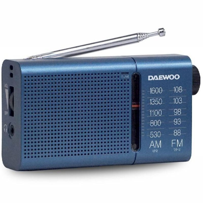 Radio Portátil Daewoo Dw1036 A Pilas Azul