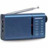 Radio Portátil Daewoo Dw1036 A Pilas Azul