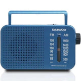 Radio Portátil Daewoo Dw1120 Con Cable A Pilas Azul