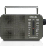 Radio Portátil Daewoo Dw1121 Con Cable A Pilas Gris