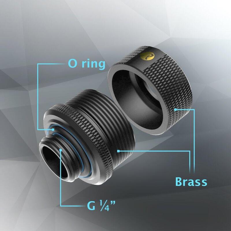 Raijintek Pelias D141806, 14mm - 6er-Pack, Negro