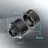 Raijintek Pelias D141806, 14mm - 6er-Pack, Negro