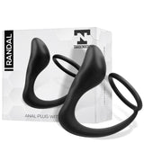 Randal Plug Anal Con Anillo Para El Pene Silicona Negro