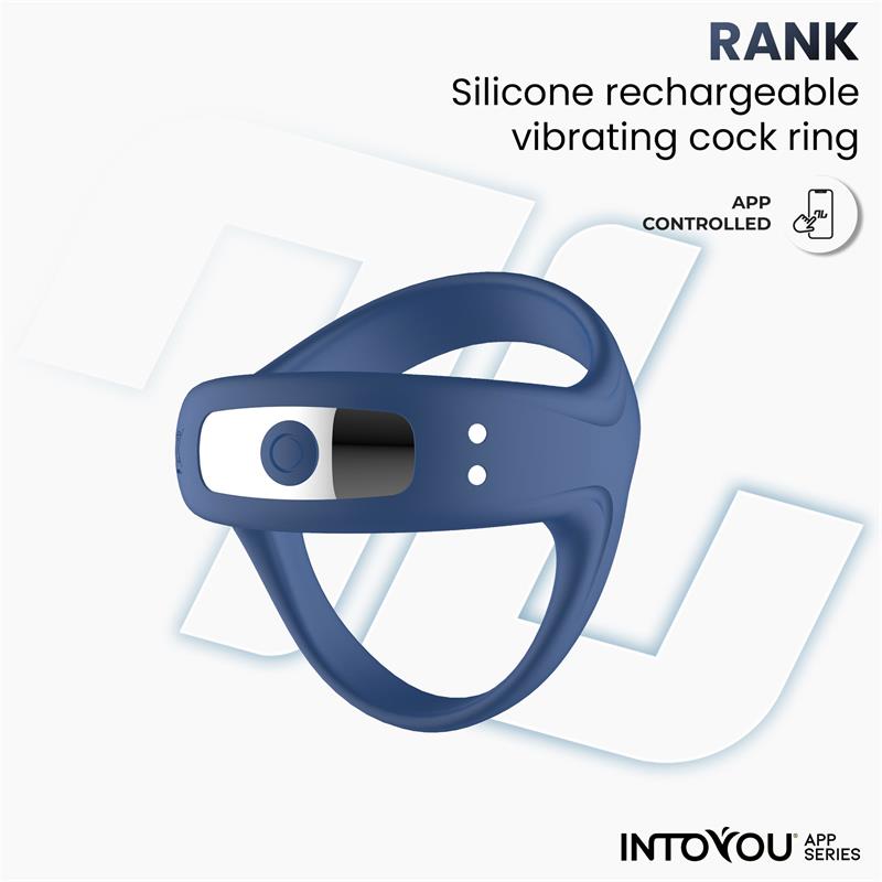Rank Anillo Vibrador Con App Azul
