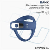 Rank Anillo Vibrador Con App Azul