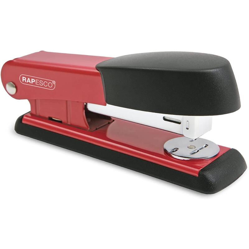 Rapesco Bowfin Grapadora Metalica De Sobremesa - Hasta 25 Hojas - Grapas 26/6, 24/6 - Grapado Cerrado Y Abierto