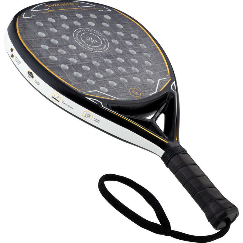 Raqueta Byvp De  Padel  Power 1800 Ii, Black White Gold