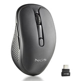 Ratón Inalámbrico Ngs Evo Mix Silencioso Batería Recargable Hasta 3200 Dpi Negro