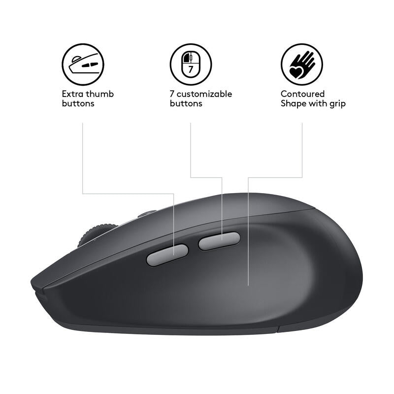 Ratón Inalámbrico Silencioso Logitech M590 Grafito Bt 910-005197