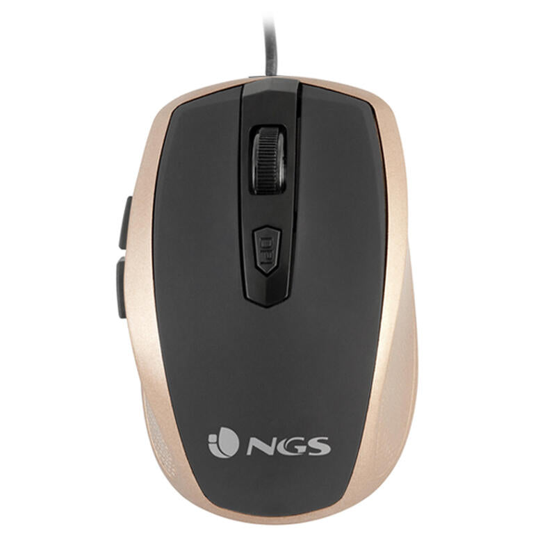 Ratón Ngs Tick Gold Hasta 1600 Dpi Oro Y Negro