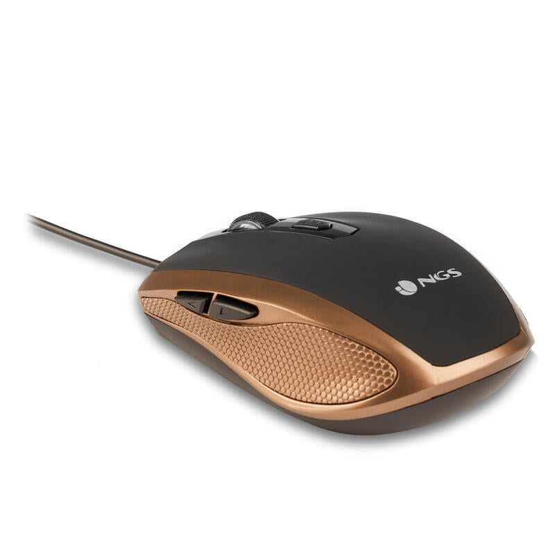 Ratón Ngs Tick Gold Hasta 1600 Dpi Oro Y Negro