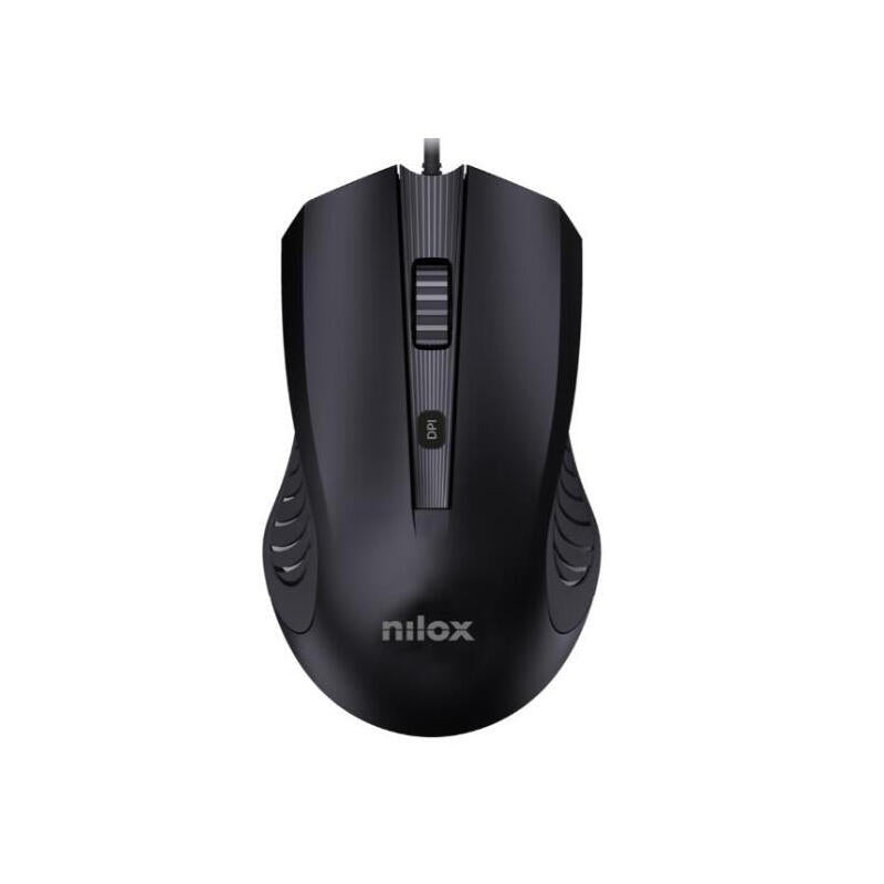 Ratón Usb Con Cable, Negro - Nilox