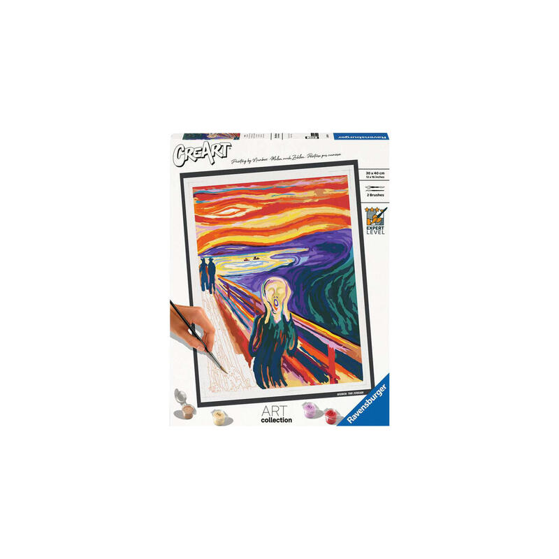 Colección De Arte De Ravensburger Creart - Munch: The Cry, Paint 23691