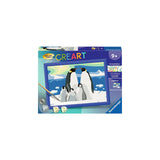 Ravensburger Creart - Familia De Pingüinos, Pintura 25888