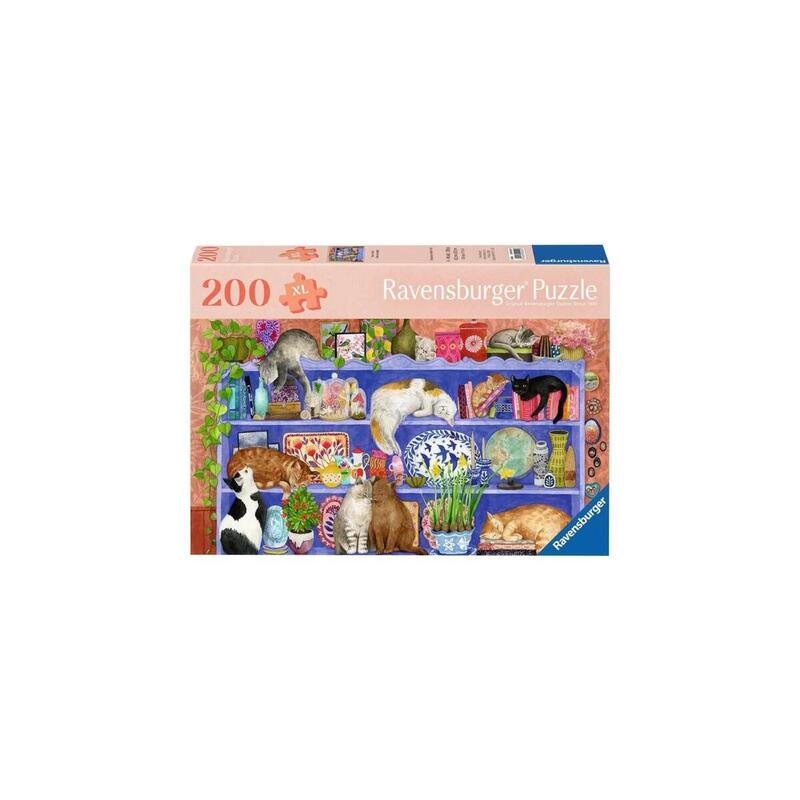 Ravensburger Feel Well & Puzzle - Gatos En El Estante 200 Piezas 12001367