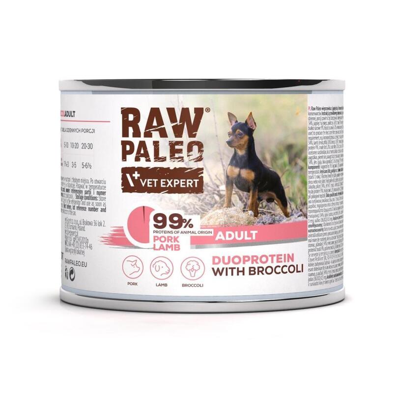Raw Paleo Duoprotein Pork & Lamb Adult - Comida Húmeda Para Perros - 200g