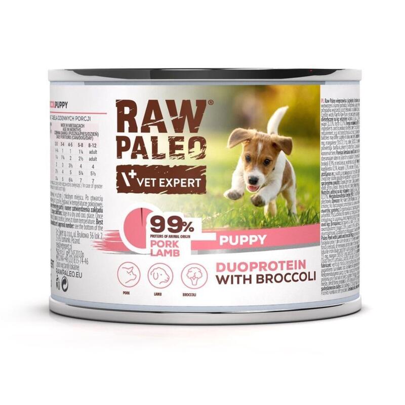 Raw Paleo Duoprotein Pork & Lamb Puppy - Comida Húmeda Para Perros - 200g