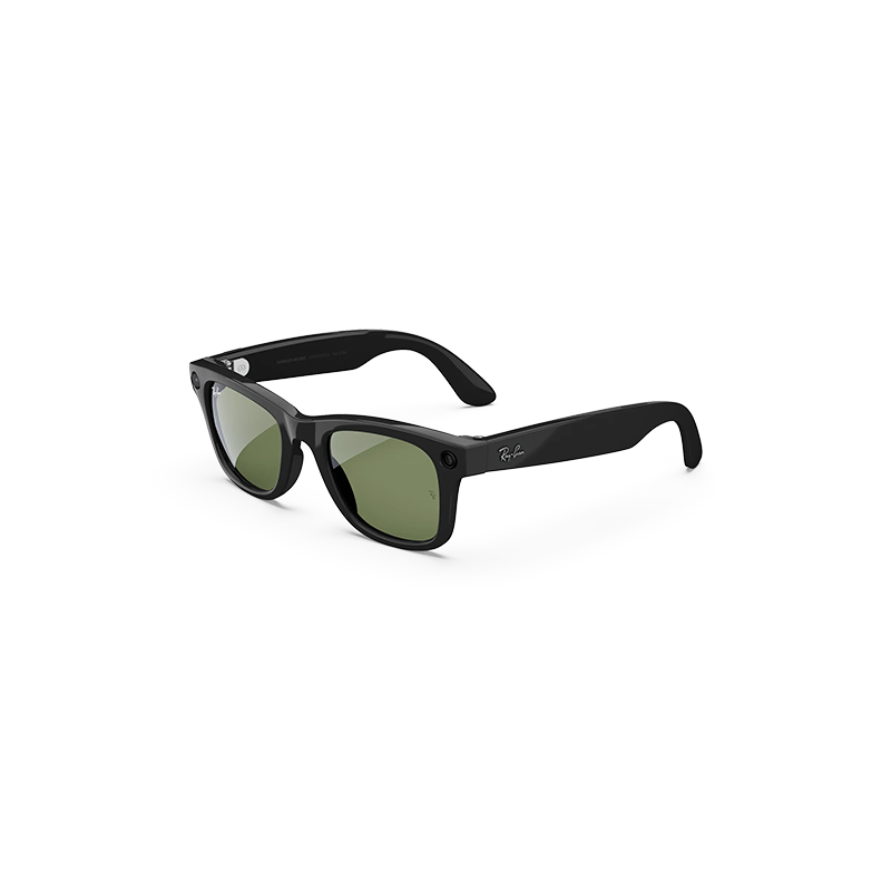 Ray-Ban Meta Wayfarer Gen1 Glasses With Ai Size L - Shiny Black/Green G-15