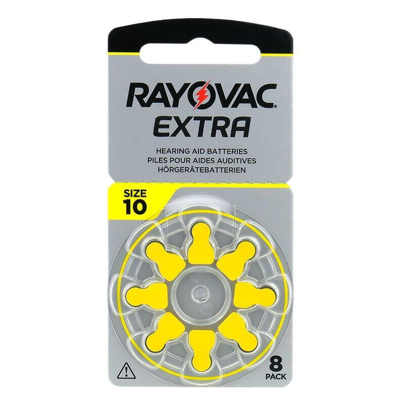 Rayovac Bateria Zinc Air, 10, 1.4v Extra, Retail Blister (8-Pack)