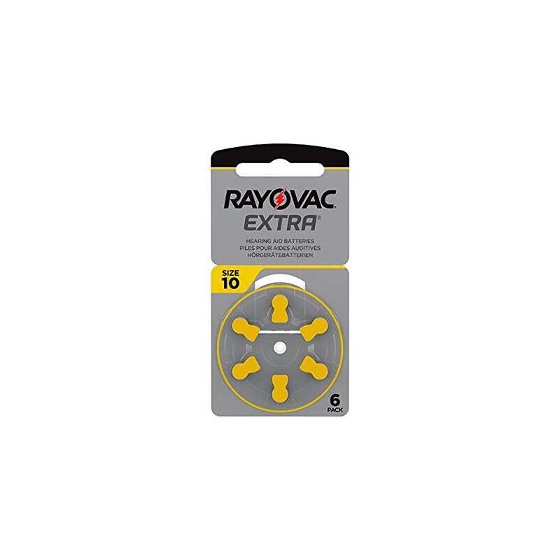 Rayovac Bateria Zinc Air, 10, 1.4v Pack 6 Unidades