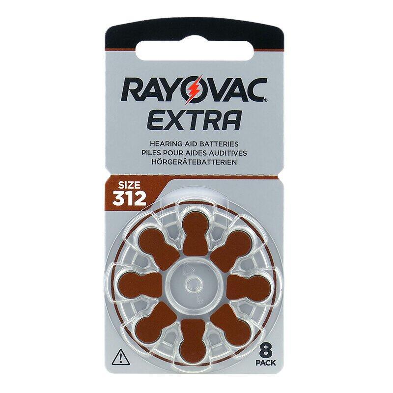 Rayovac Bateria Zinc Air, 312, 1.4vextra, Retail Blister (8-Pack)