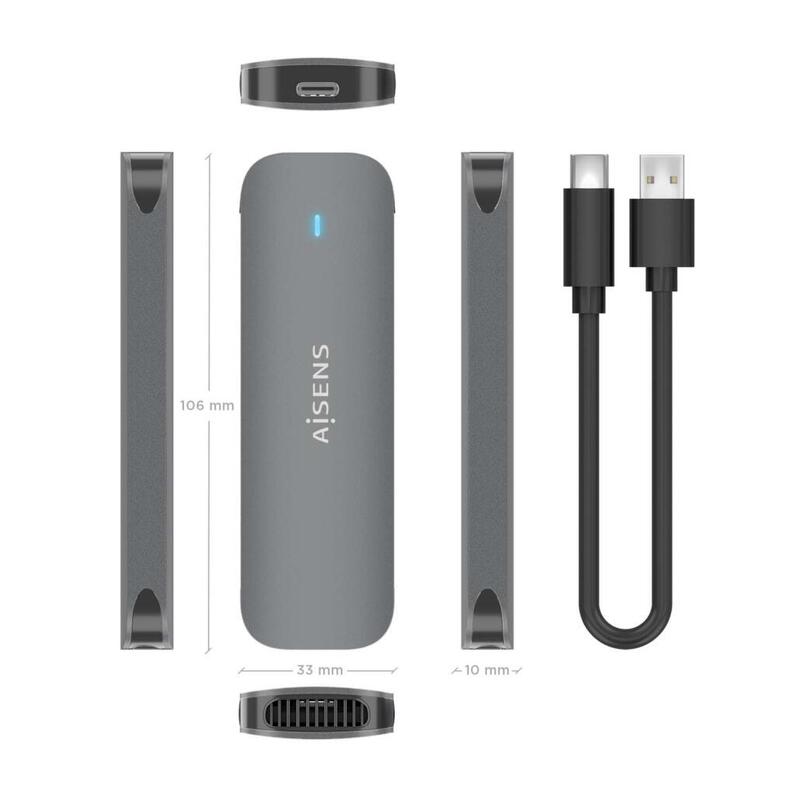 Reacondicionado Disco Ssd Externo 256gb Gris
