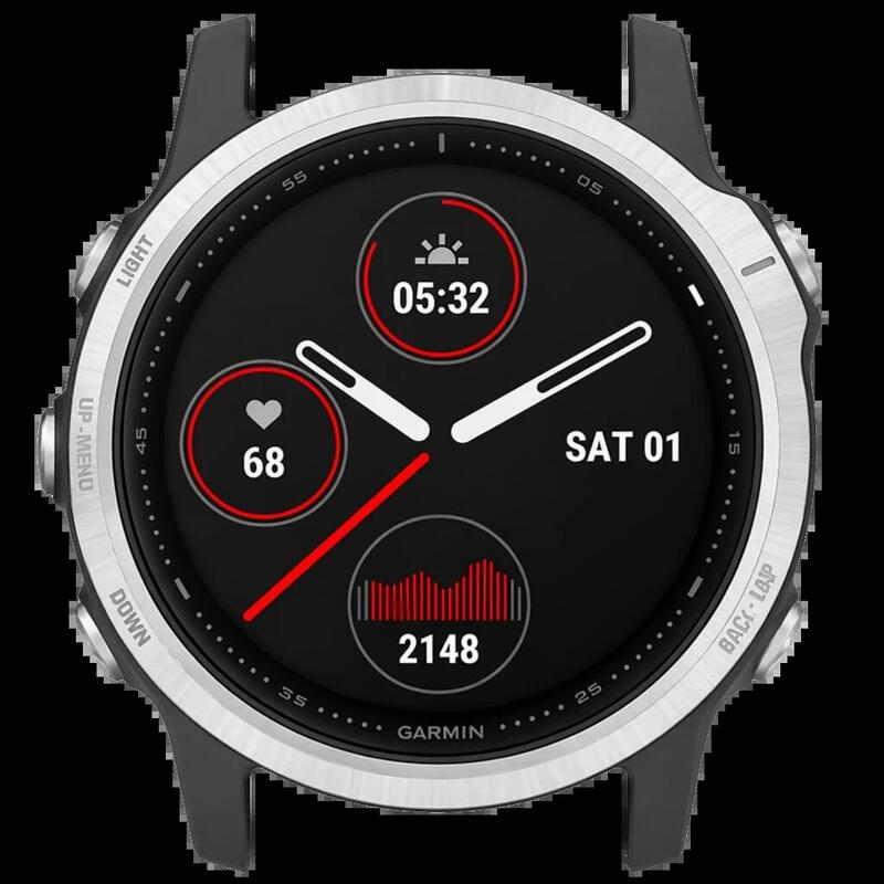 Reacondicionado Garmin Fenix 6s Pro Plata Negro 42mm Reloj Inteligente - Estado Premium